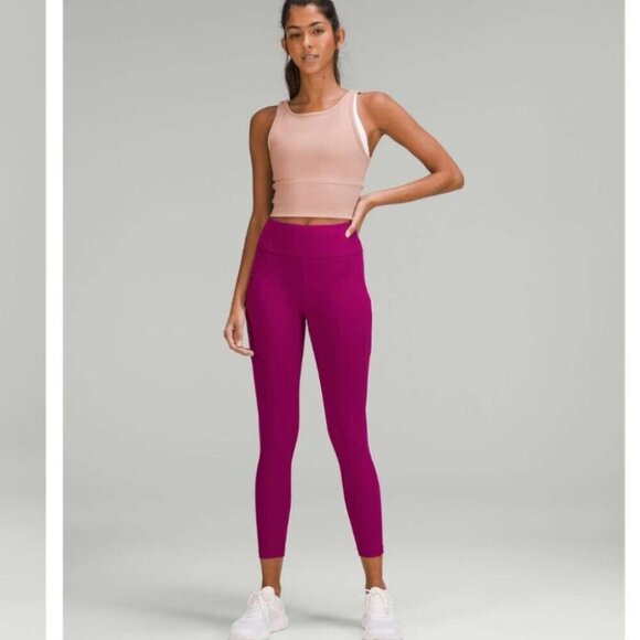 Lululemon Invigorate High-Rise Tight Legging w Pockets Magenta Purple Size 6 - Picture 3 of 9